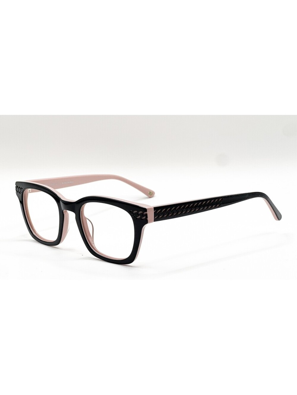 Muse X Hilary Duff 24-000113 Black Pink Rectangle Eyeglass Frames 47-21-145